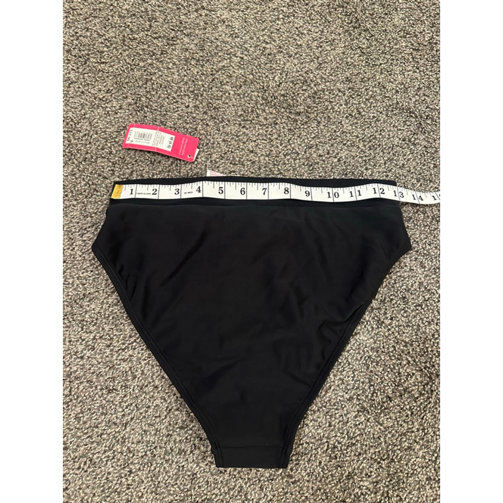 NWT Xhilaration Black High Waist High Leg Bikini Bottom - Medium - Picture 6 of 7